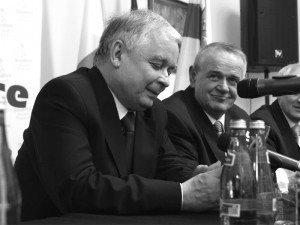 Zmarły w katastrofie prezydent Lech Kaczyński i prezydent Wojciech Kudelski. Fot. AB