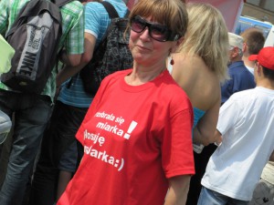 Urszula z Siedlec: "Jarosław Kaczyński to jest prawdziwy człowiek, prawdziwy patriota." Fot. BG