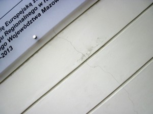 Fragment ściany zewnętrznej budynku "Podlasie". Fot. BG