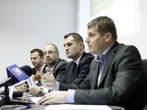 Konferencja klubu radnych PO i posła Jacka Kozaczyńskiego Fot. AB